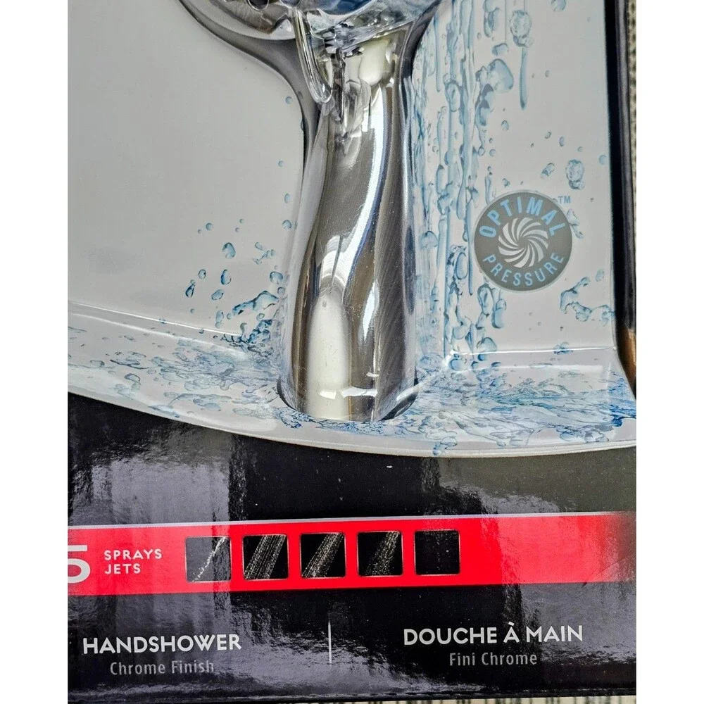 Delta5-Spray Wall Mount Handheld Shower Head 1.75 GPM in Chrome - 54434-18-PK
